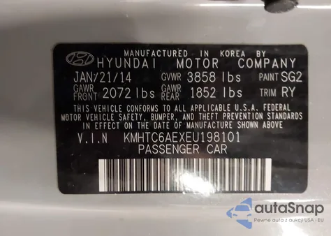 2014 Hyundai Veloster Turbo R-Spec from USA, damaged, VIN KMHTC6AEXEU198101